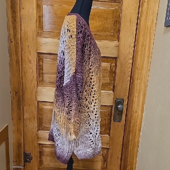 Maurices Multicolor Ombre Open Knit Cardigan 1X - Picture 3 of 3